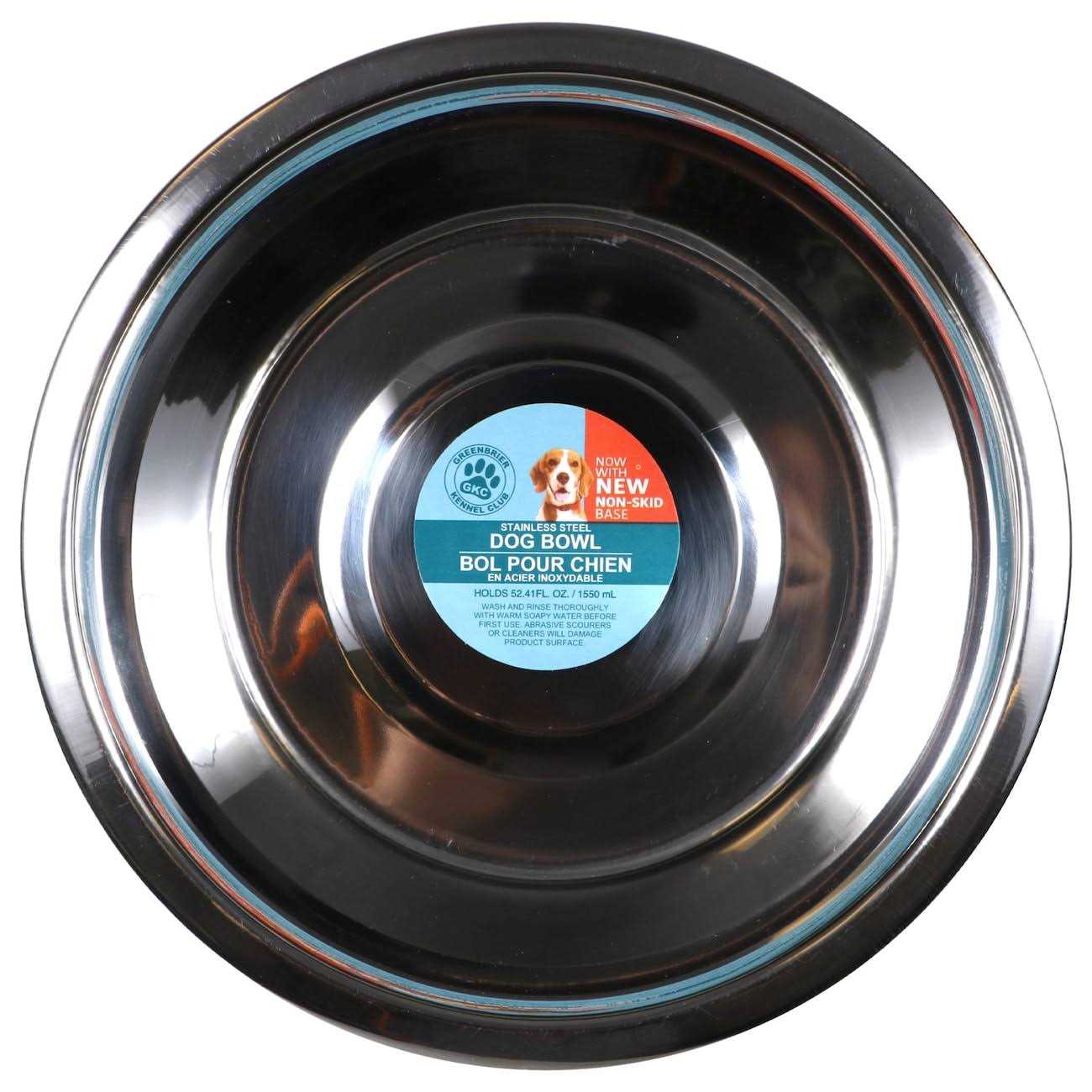 Greenbrier Kennel Club Large Stainless Steel Dog Bowls - Nail Gallerys