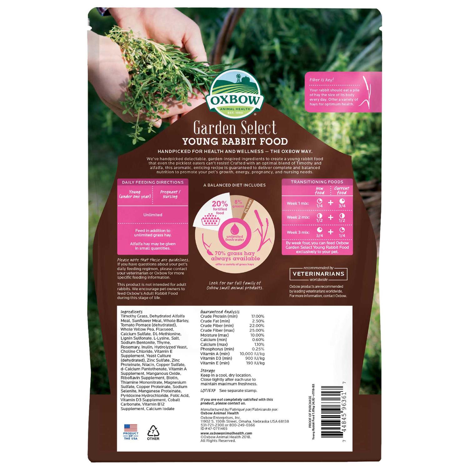 Oxbow Garden Select Young Rabbit Food - Nail Gallerys