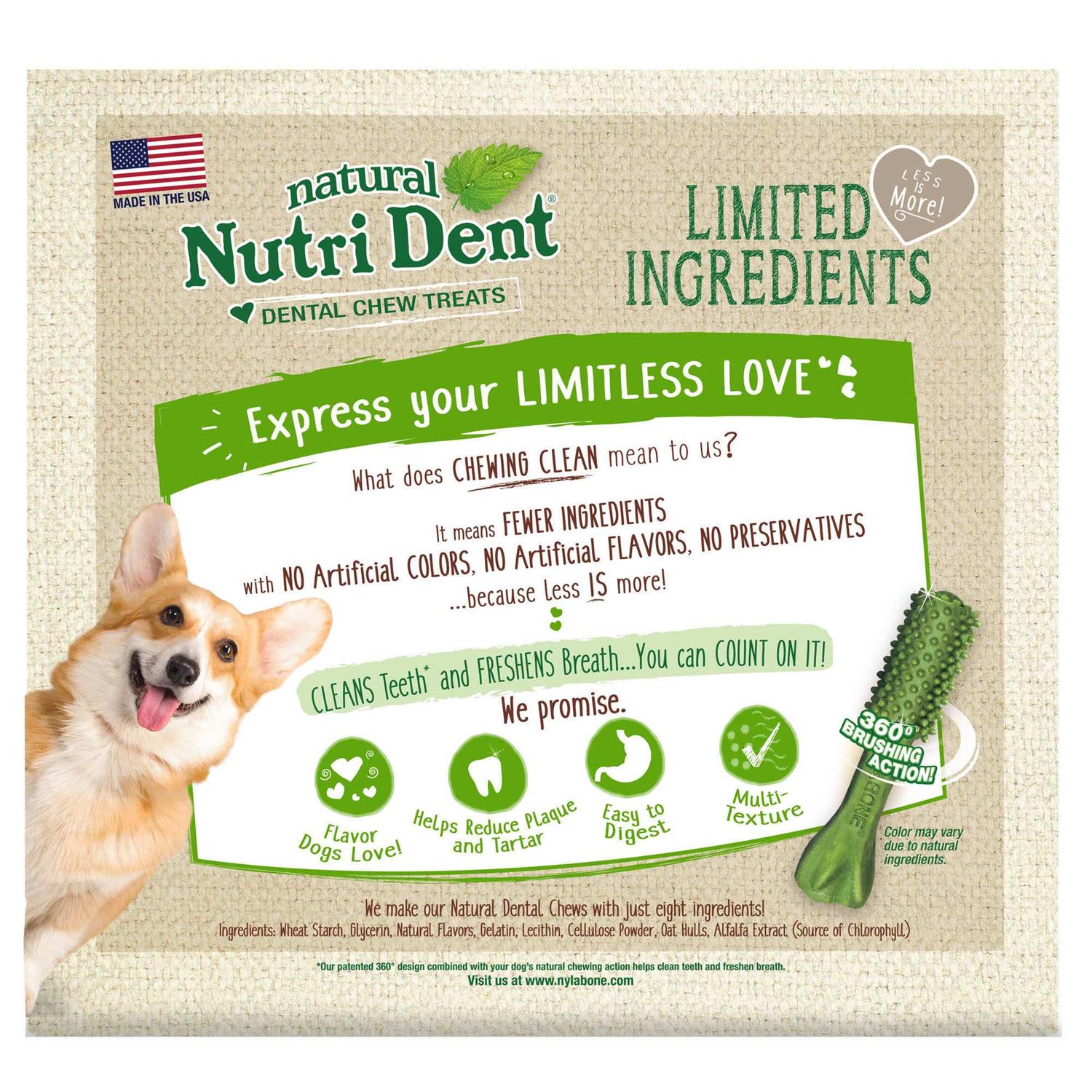Nylabone Natural Nutri Dent Fresh Breath Dental Chews - Nail Gallerys