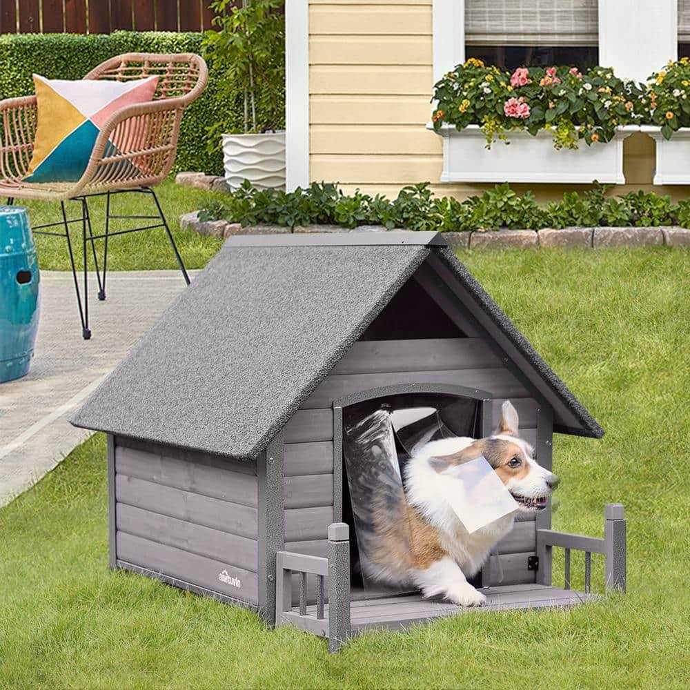 Aivituvin Outdoor Dog House with Porch Strong Iron Frame - Nail Gallerys