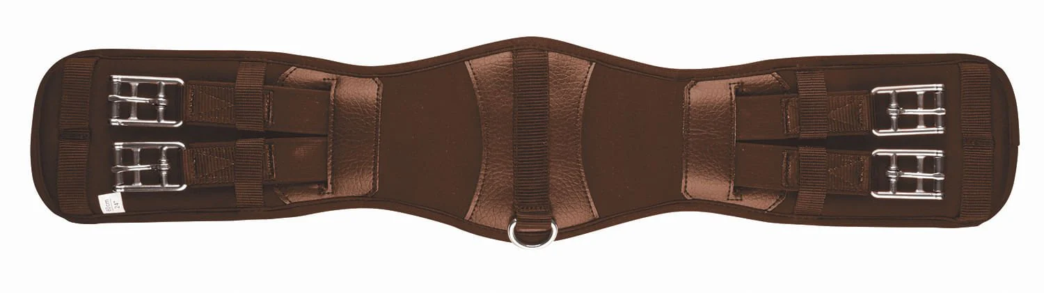 Collegiate Memory Foam Mono Flap Girth, Brown - Nail Gallerys