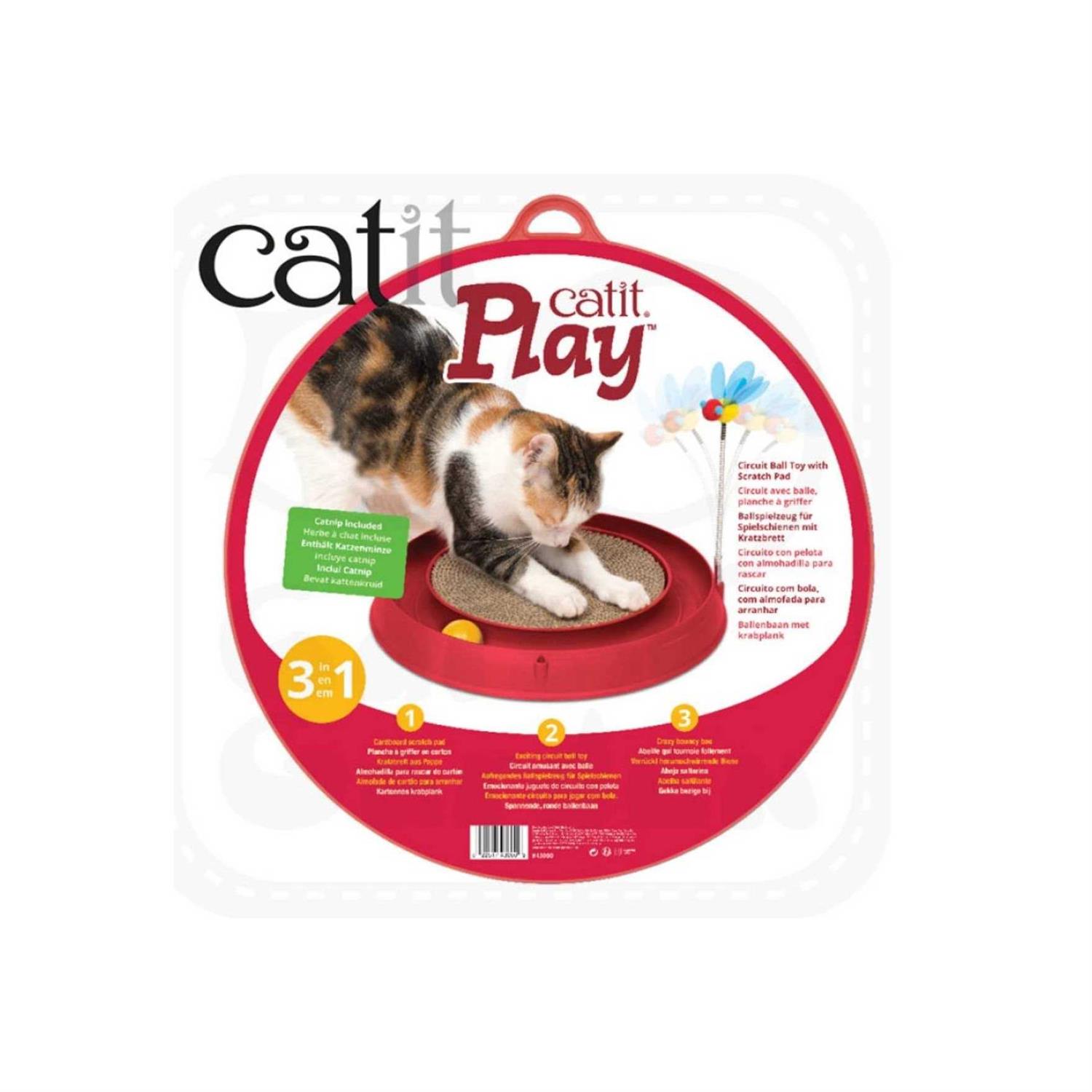 Catit Play Circuit Ball Toy with Scratch Pad - Nail Gallerys
