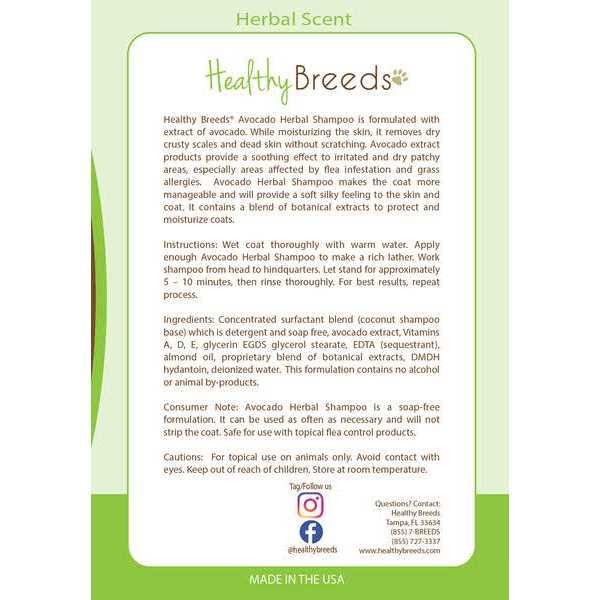 Healthy Breeds Miniature Schnauzer Avocado Herbal Dog Shampoo - Nail Gallerys
