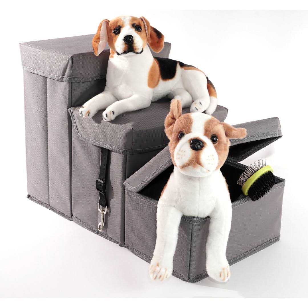 Precious Tails Padded 3 Step Pet Storage Foldable Steps - Nail Gallerys