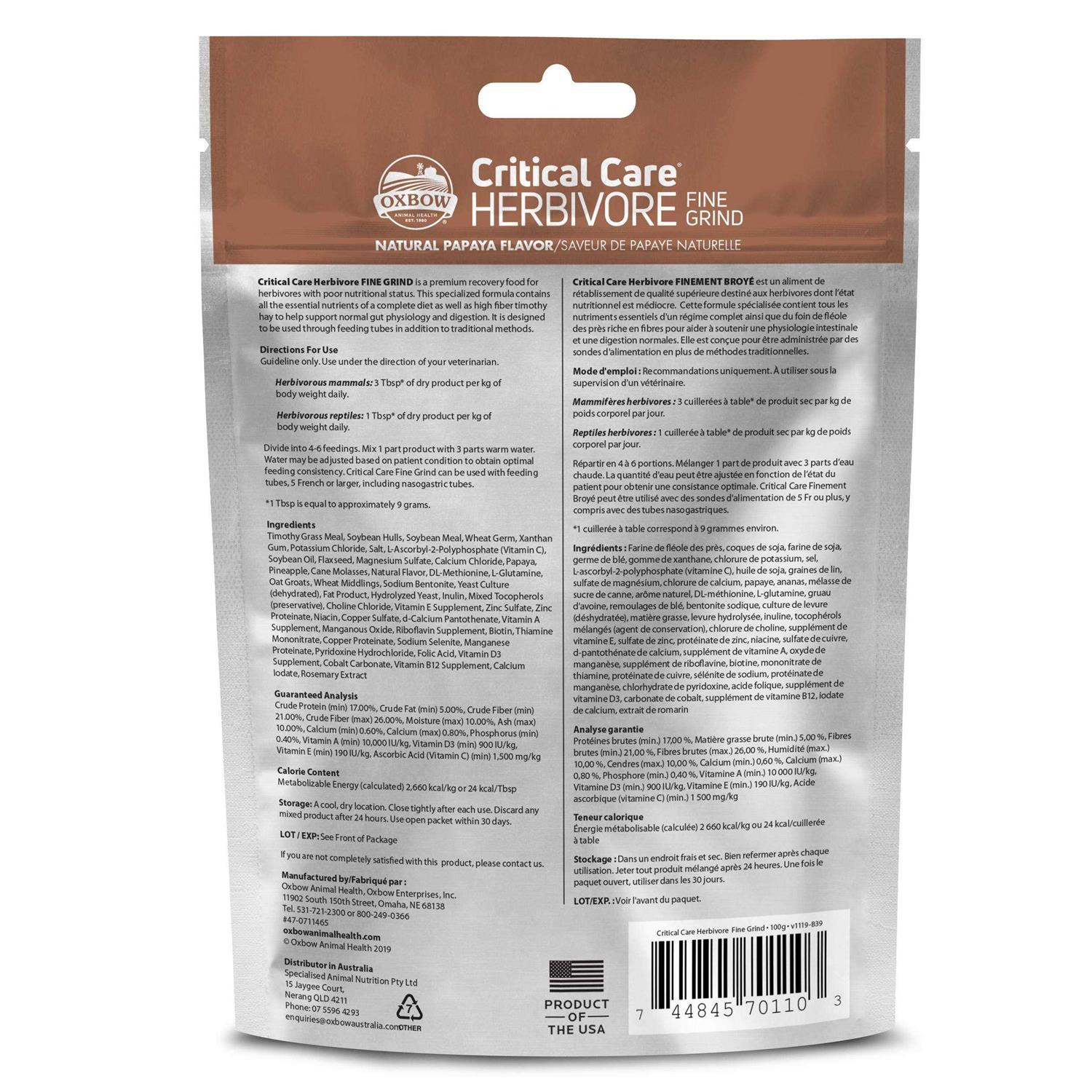 Oxbow Critical Care Fine Grind - Nail Gallerys