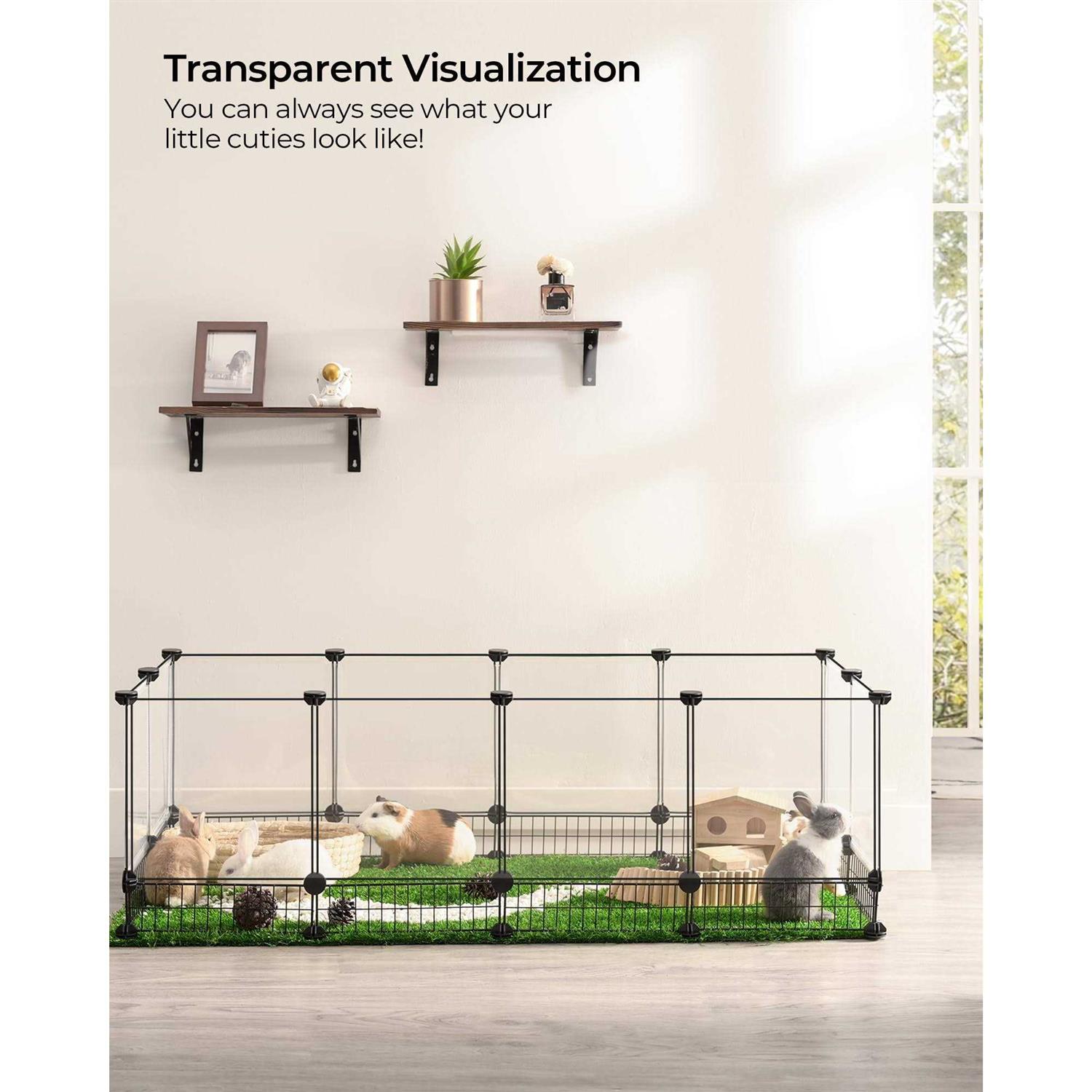 DINMO Rabbit Playpen guinea Pig cages Hamster cages Iron Net Bottom Design for Small Animal - Nail Gallerys