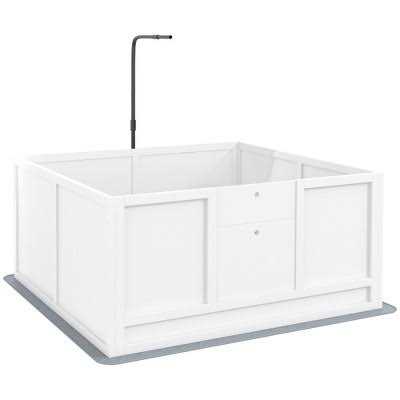 PawHut Playpen for Dogs with Pee Pad Pig Rail Adjustable Height Door for Small - Nail Gallerys