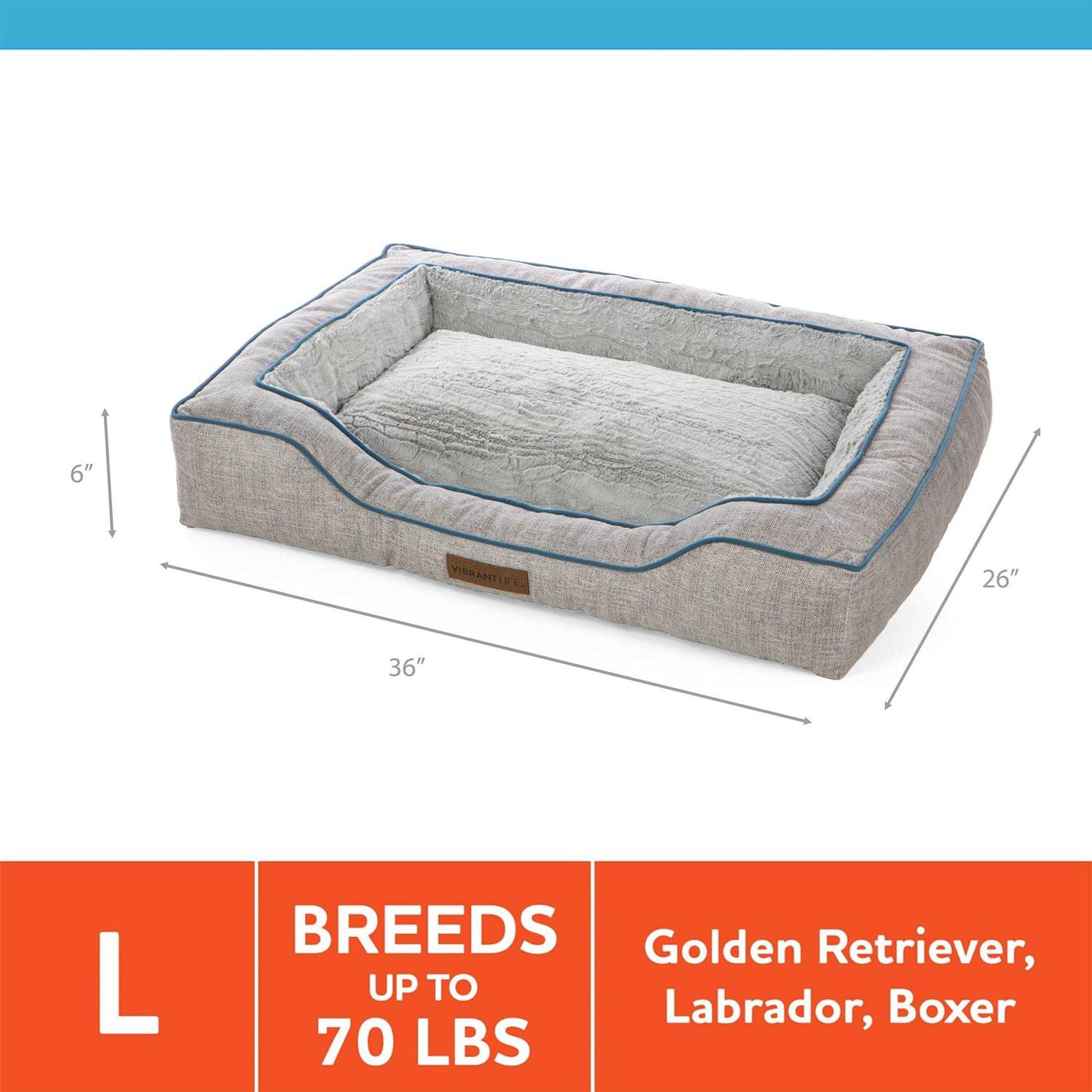 Vibrant Life Bolstered Bliss Mattress Edition Dog Bed - Nail Gallerys