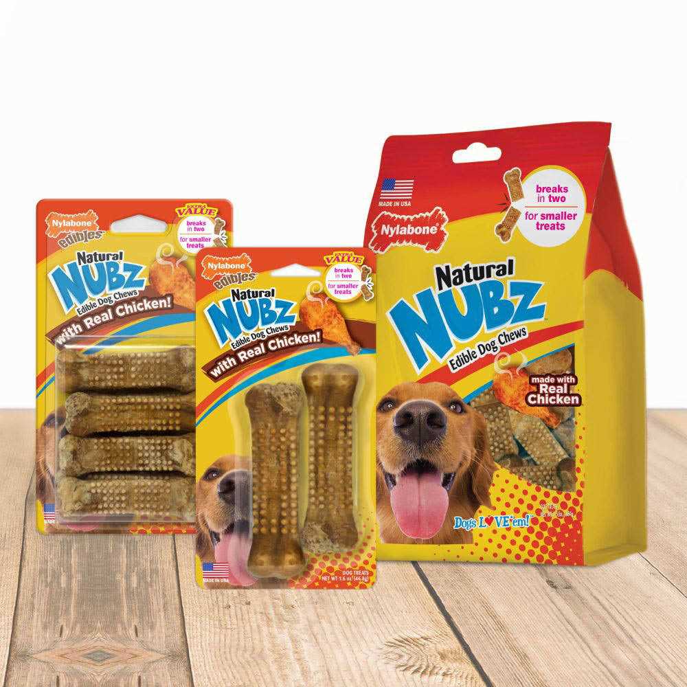 Nylabone Natural Nubz Dog Treat with Real Chicken - Nail Gallerys