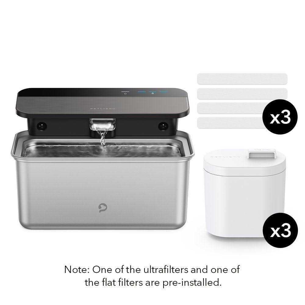 PETLIBRO Glacier Ultrafiltration Stainless Steel Pet Water Fountain - Nail Gallerys