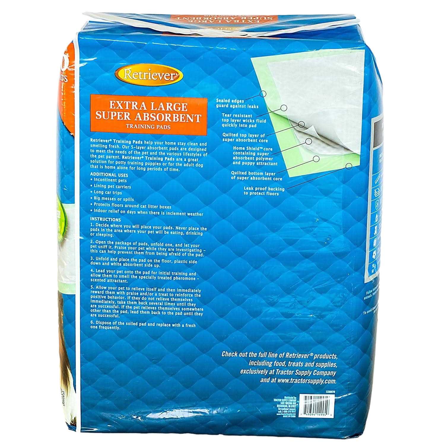 Retriever Super Absorbent Unscented XL Dog Training Pads - Nail Gallerys