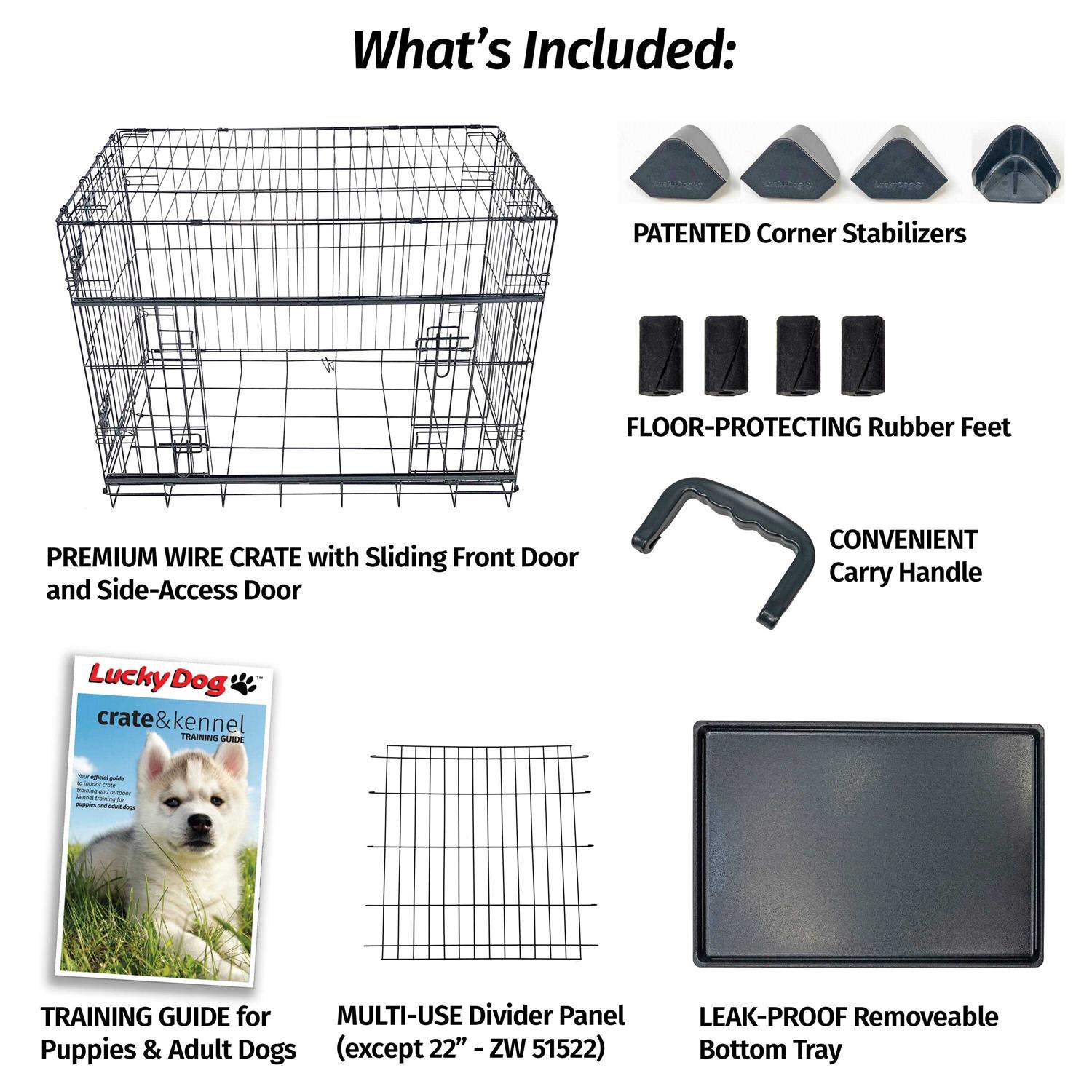 Lucky Dog Sliding Double Door Dog Crate - Nail Gallerys