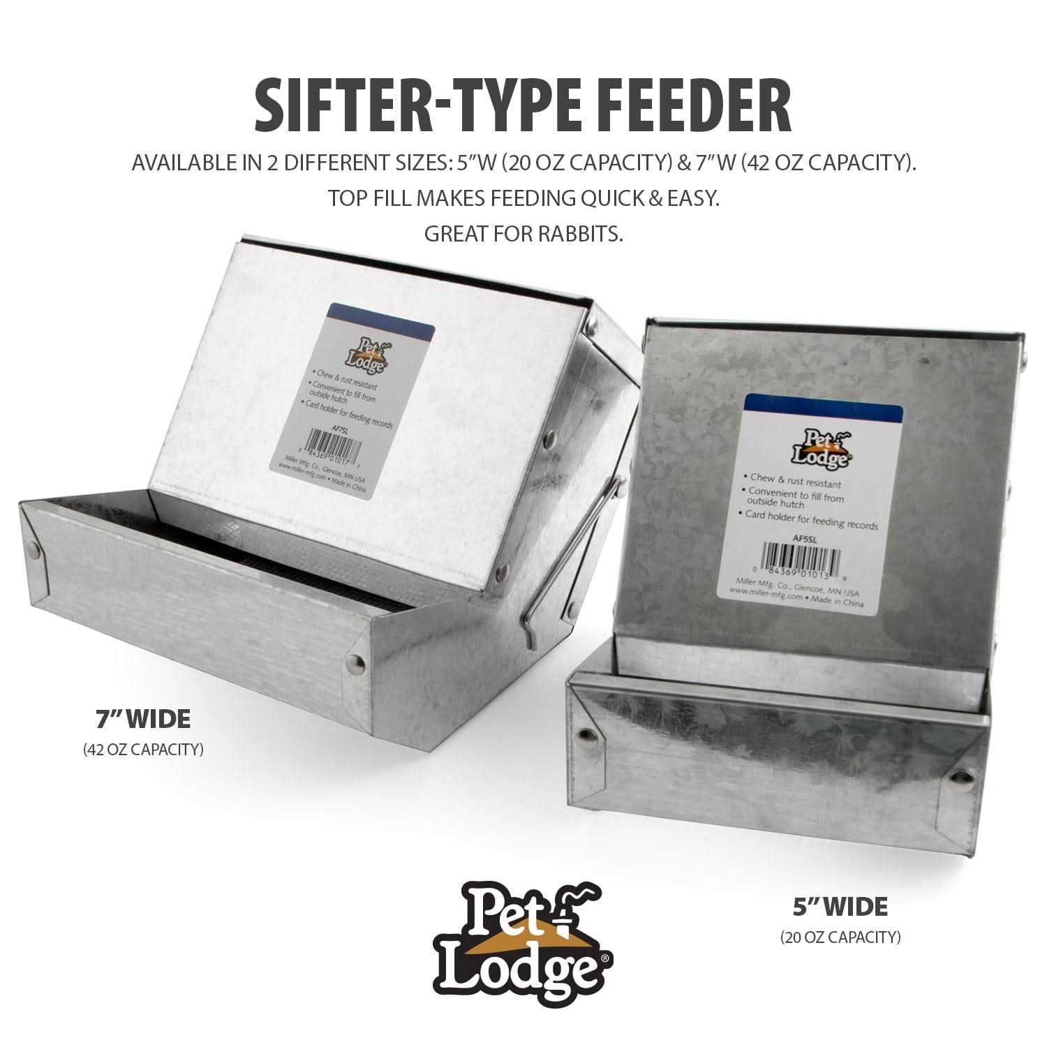 Pet Lodge Feeder with Sifter Bottom & Lid - Nail Gallerys