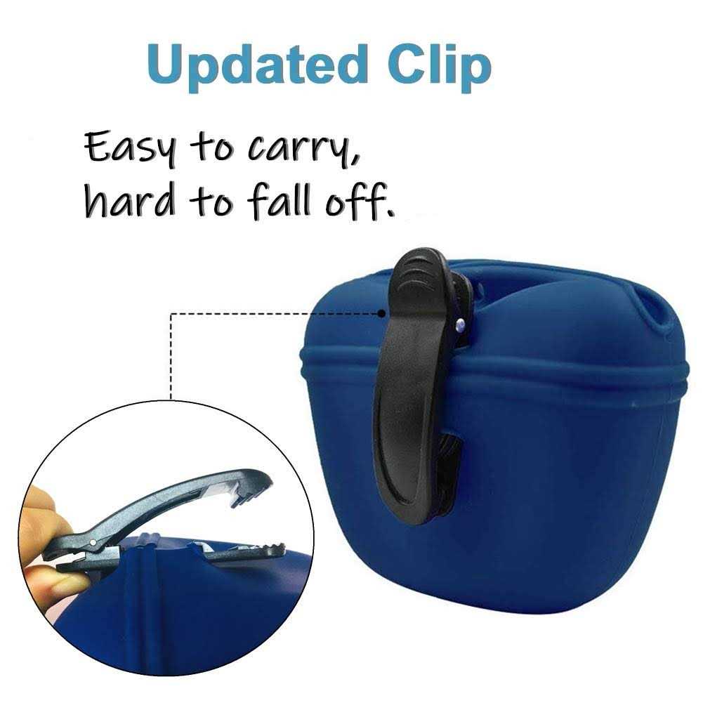 Royalcare Silicone Dog Treat Pouch-Small Training Bag-Portable Dog Treat Bag for Leash with Magnetic Closure and Waist Clip - Nail Gallerys