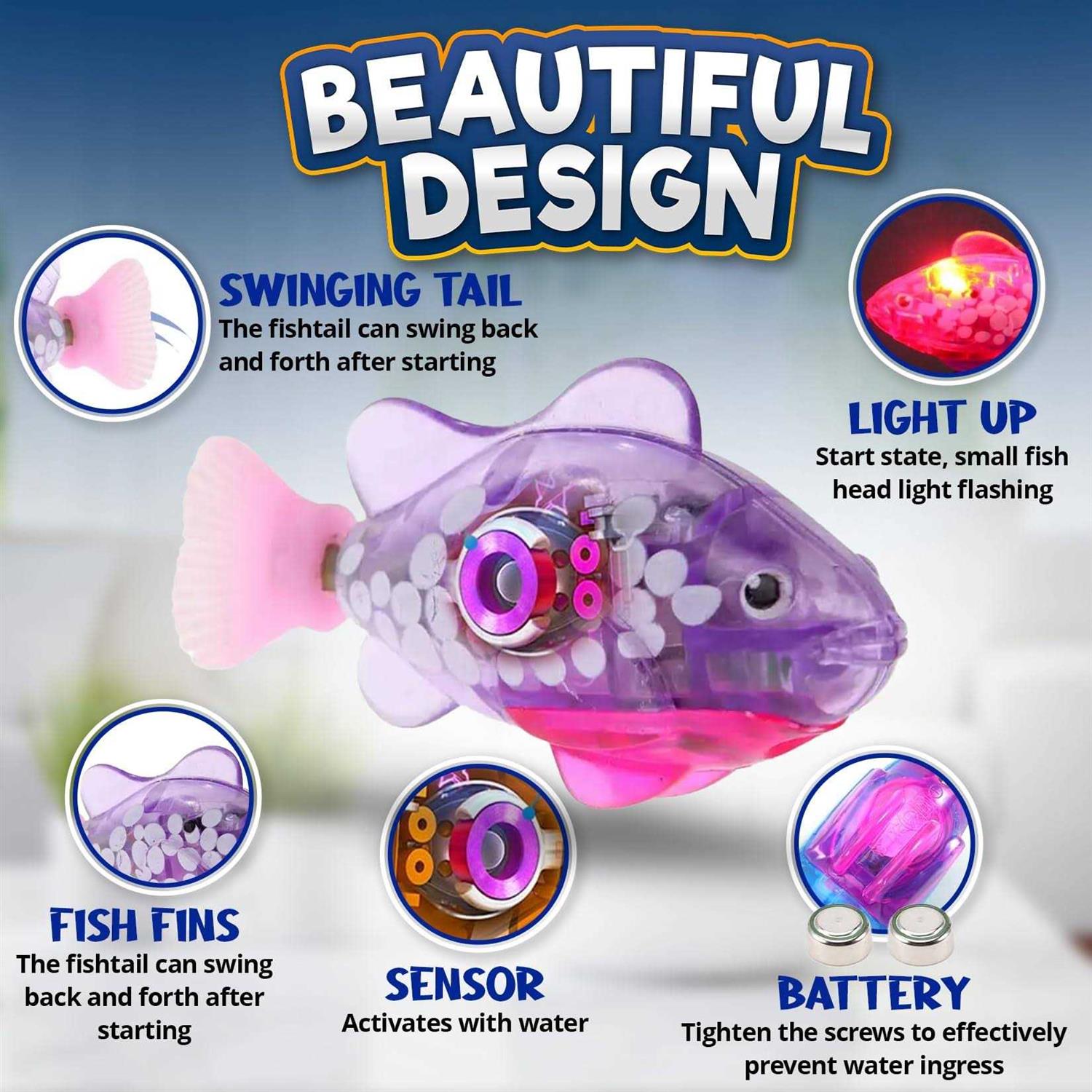 Pawdoria Interactive Cat Toy Robotic LED Fish 3-Pack - Nail Gallerys