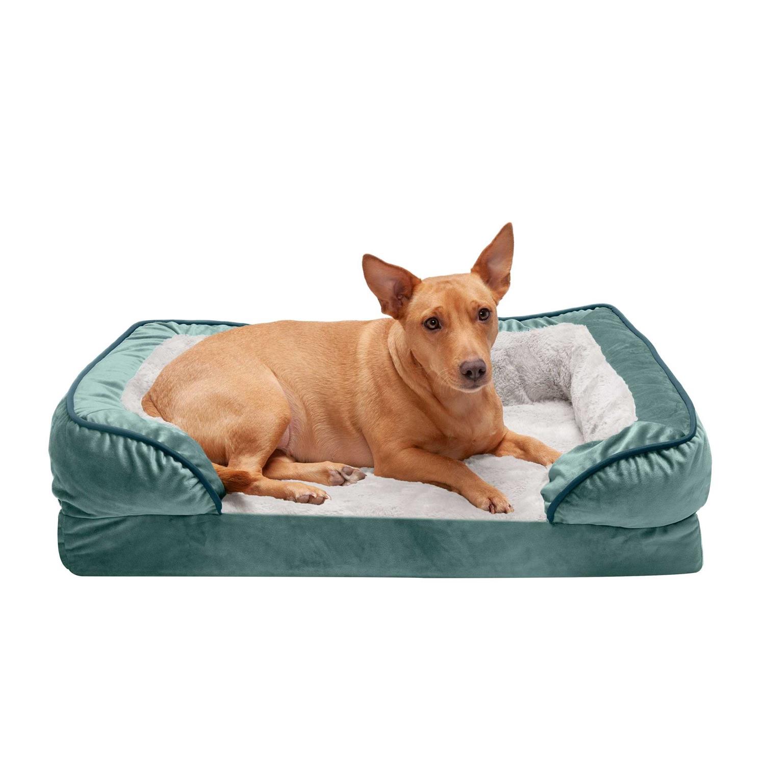 FurHaven Sofa Dog Bed Velvet Waves Perfect Comfort - Nail Gallerys
