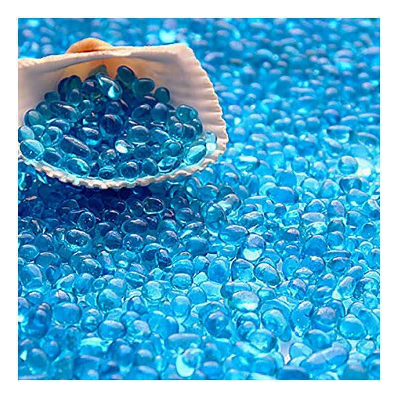 Wayber Glass Stones 1lb/460g Irregular Sea Glass Pebbles Non-toxic Artificial Crystal Gemstones for Aquarium Turtle Tank Vase Filler Terrarium Flowe - Nail Gallerys