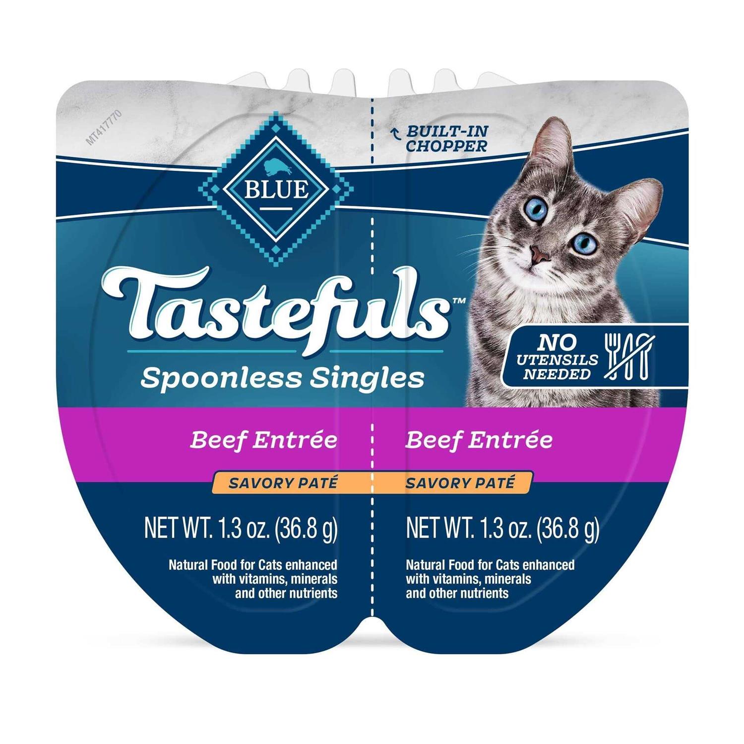 Blue Buffalo Tastefuls Spoonless Singles Adult Pate Wet Cat Food - Nail Gallerys