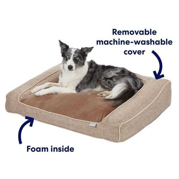 Frisco Orthopedic Bolster Dog Bed w/Removable COVER - Nail Gallerys