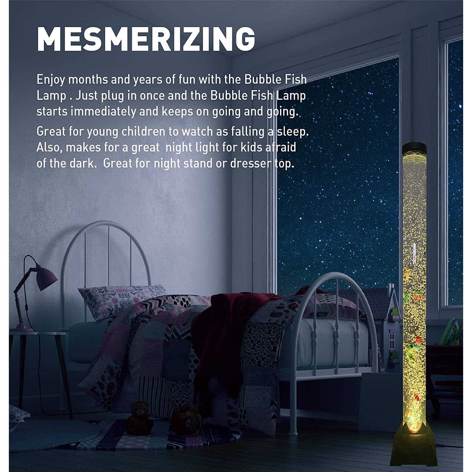 Easygo Product Bubble Fish Aquarium Lamp-Autism Sensory-Kids Room Tube Light - Nail Gallerys