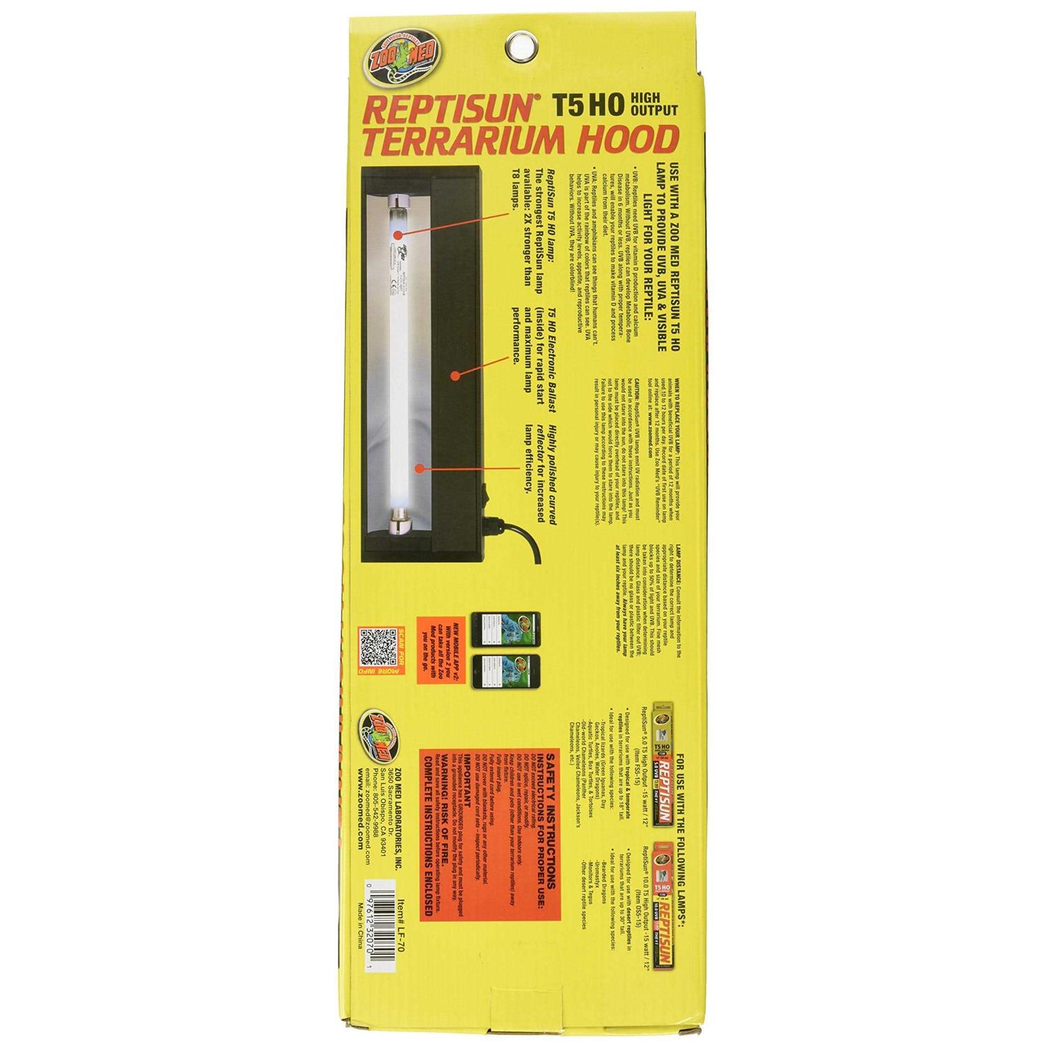 Zoo Med ReptiSun HO T5 Terrarium Hood - Nail Gallerys