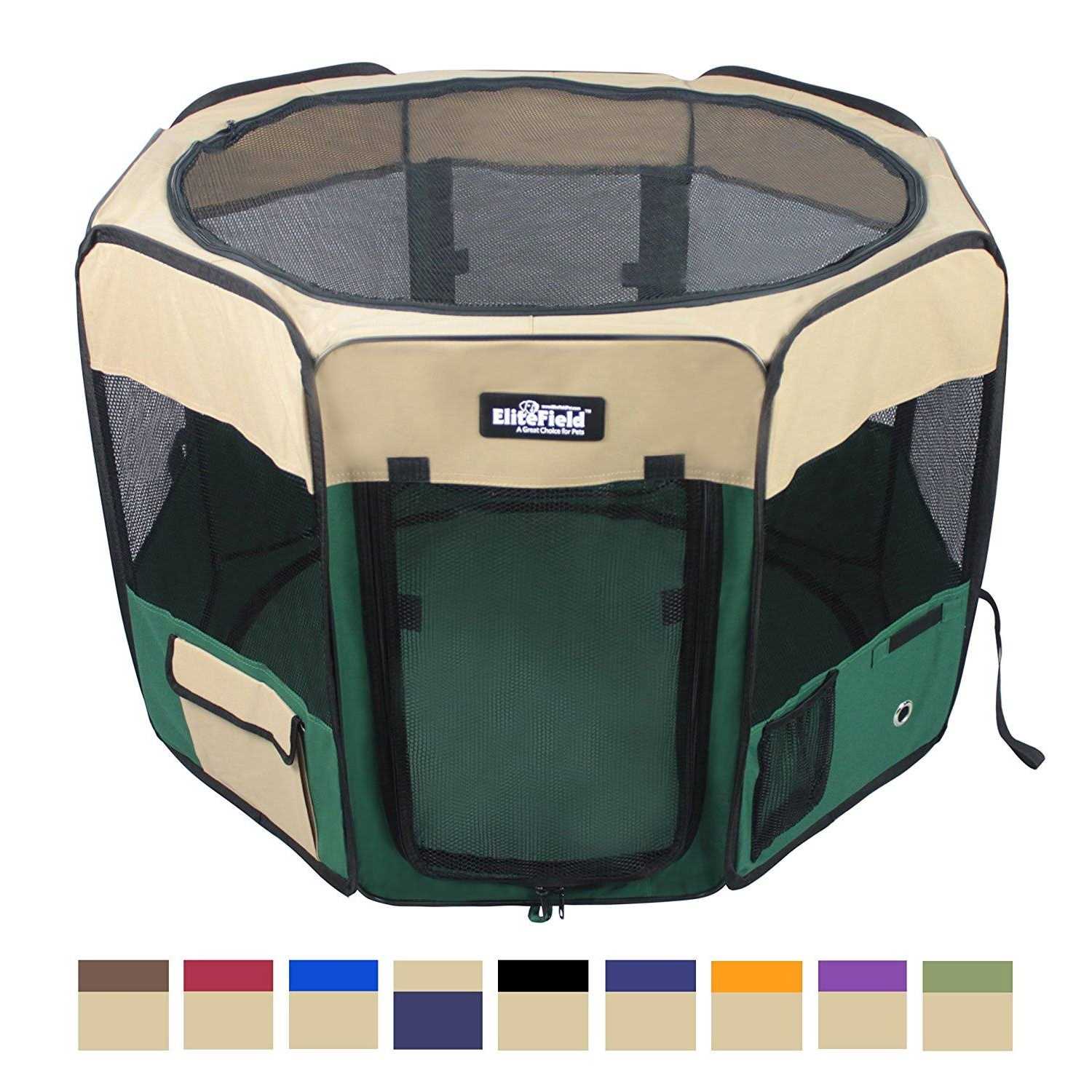 EliteField 2-Door Soft Pet Playpen Pen - Nail Gallerys