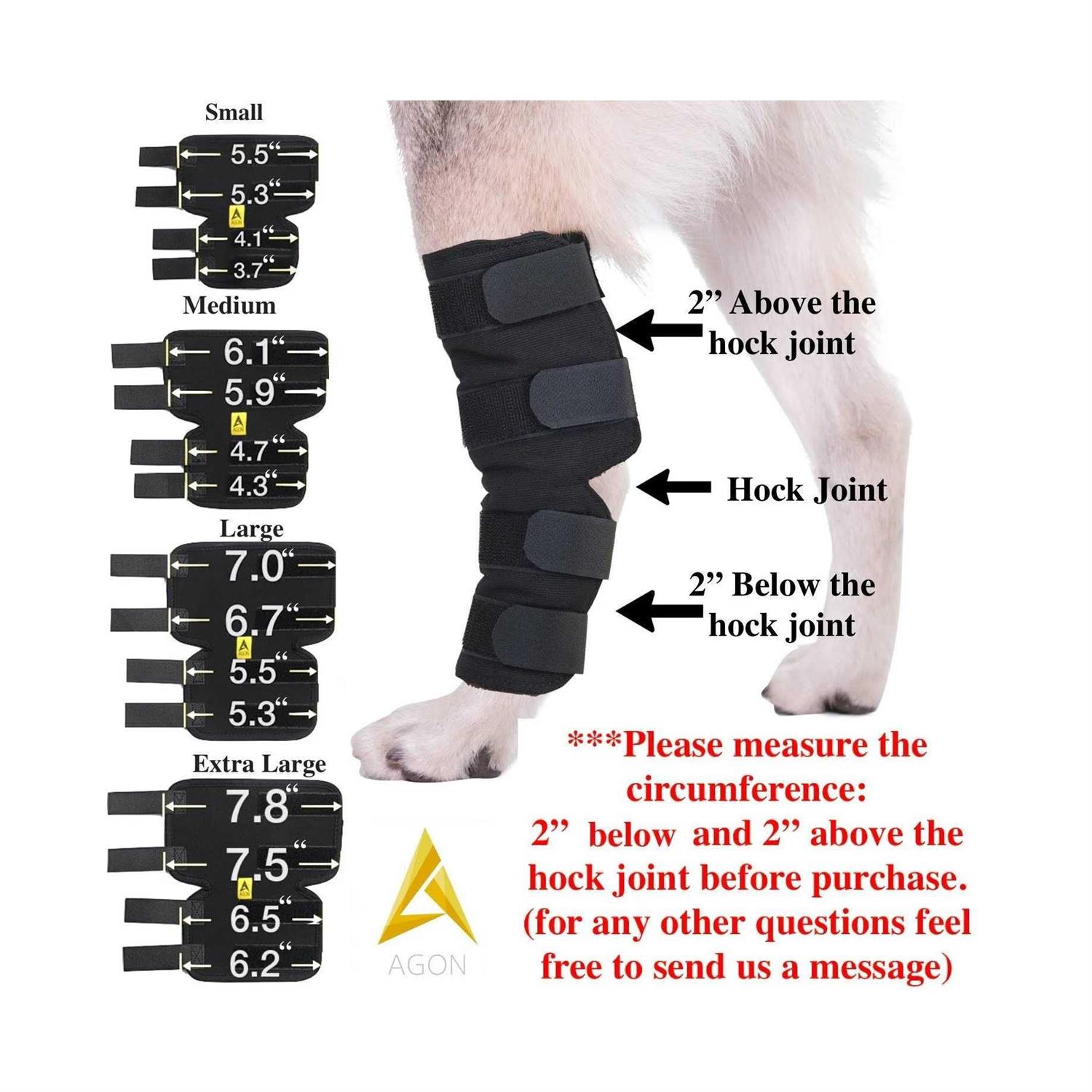 Agon canine Dog Hock Brace Rear Leg Joint Wrap Protects Wounds as They Heal, compression Wrap, Heals and Prevents Injuries and Sprains Helps - Nail Gallerys