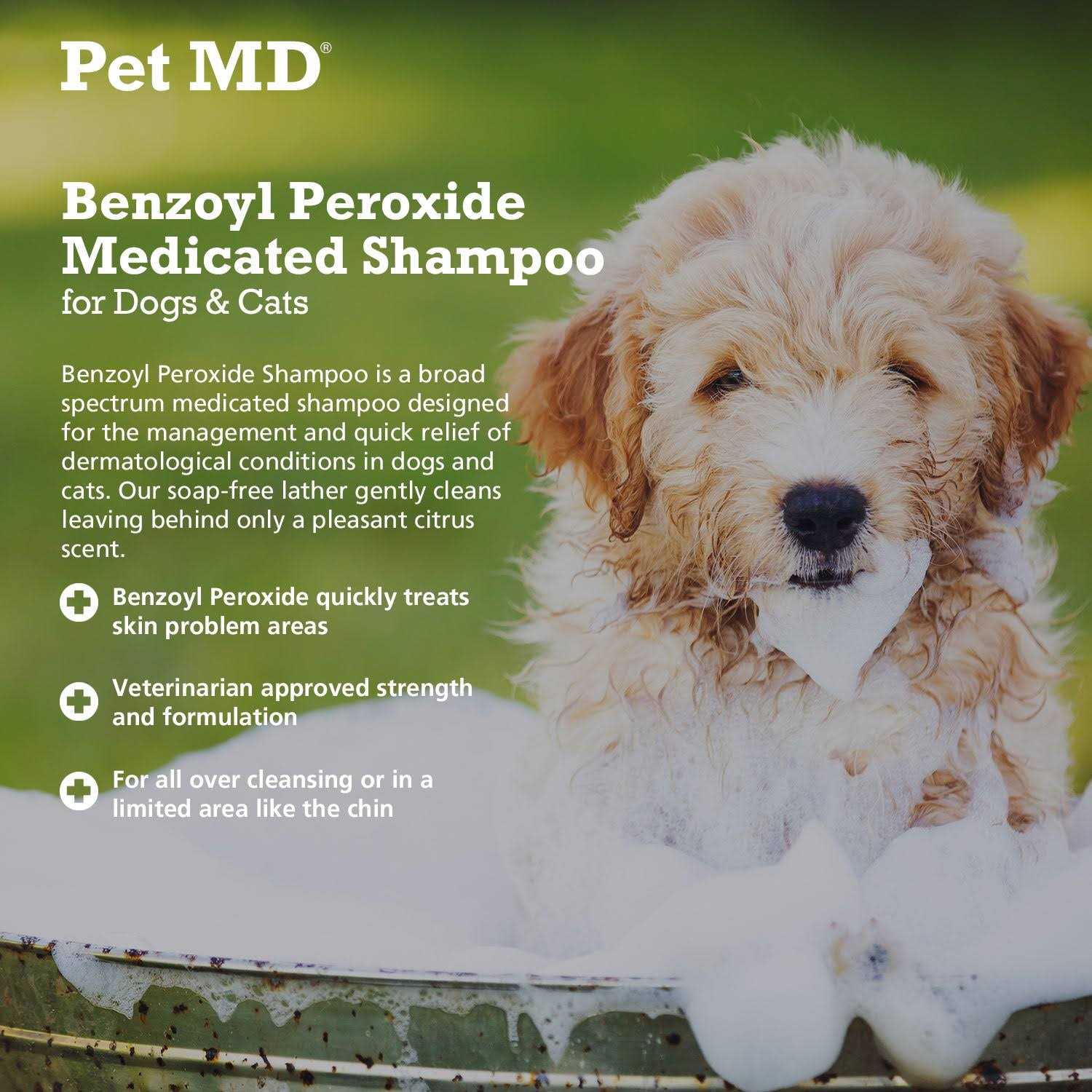 Pet MD Benzoyl Peroxide Dog & Cat Shampoo - Nail Gallerys