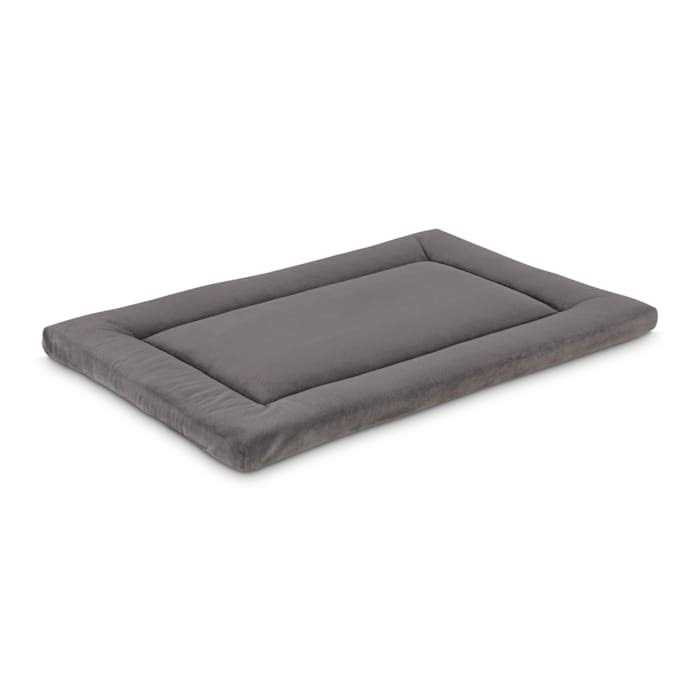 EveryYay Essentials Happy Place Dark Grey Velvet Dog Crate Mat and Pet Bed - Nail Gallerys