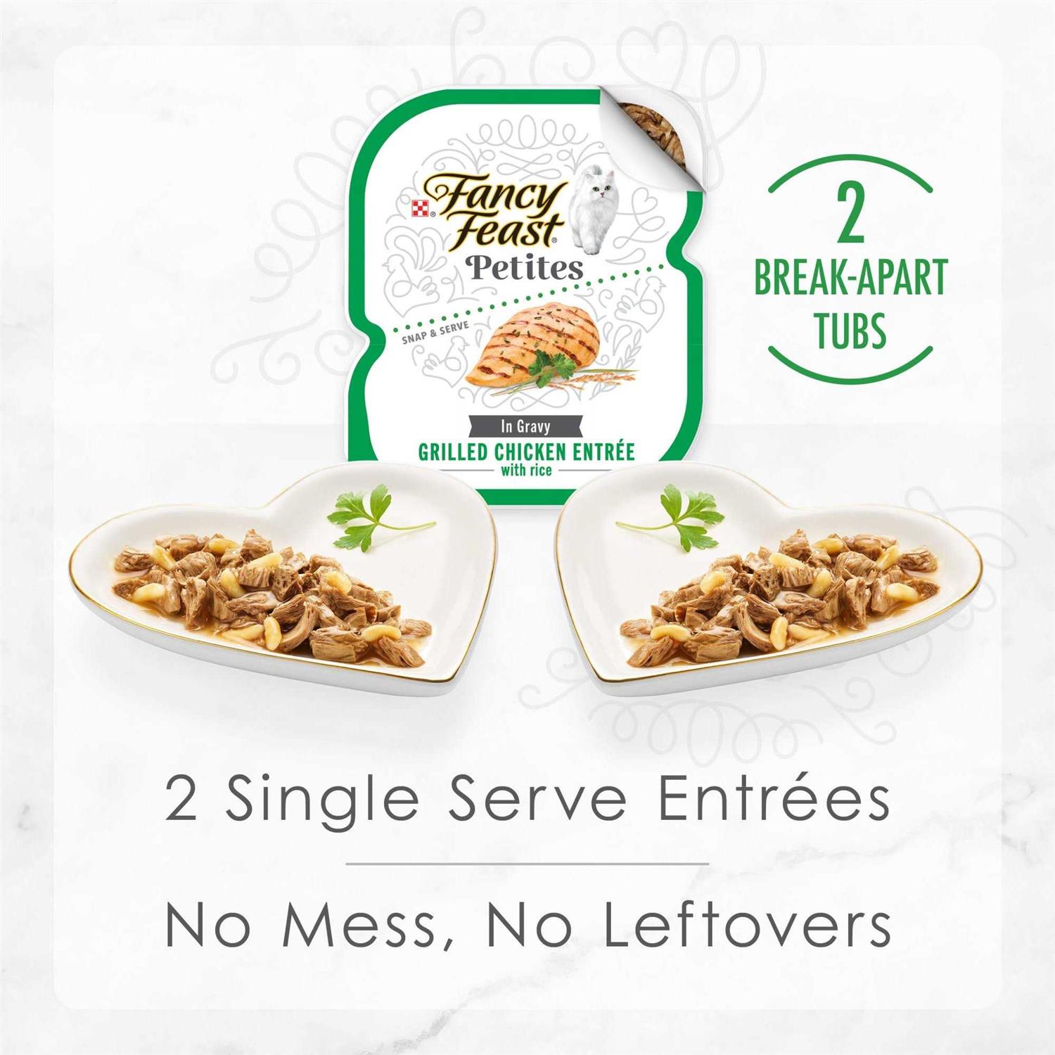 Fancy Feast Petites Grilled Chicken with Rice Entree Gourmet Gravy Wet Cat Food - Nail Gallerys