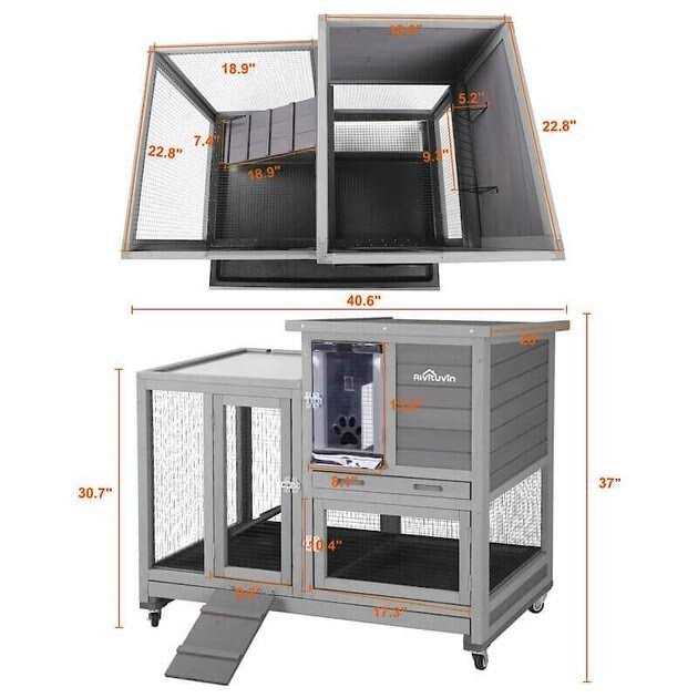 Aivituvin Outdoor & Indoor Bunny Hutch AIR10 - Nail Gallerys