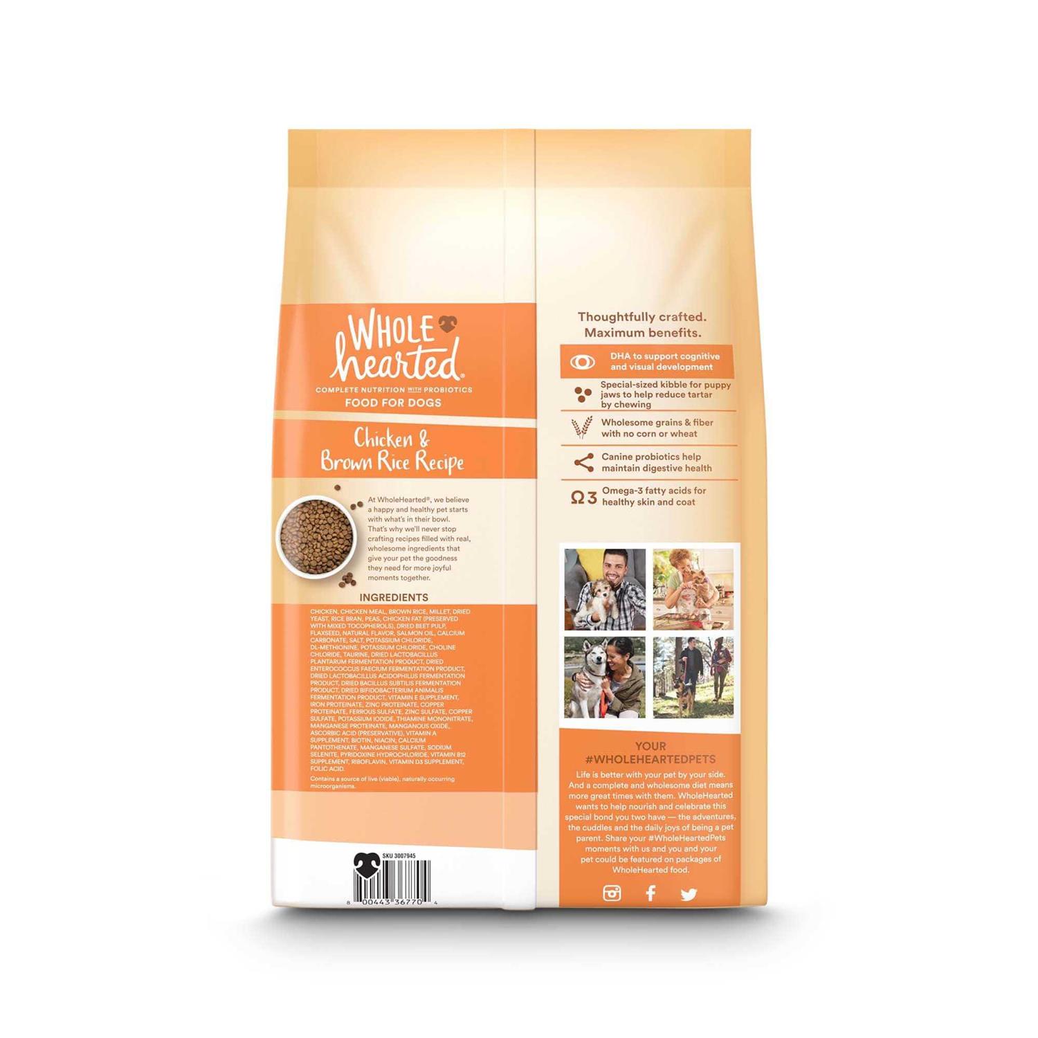 WholeHearted All Breed Chicken and Brown Rice Recipe Dry Puppy Food - Nail Gallerys