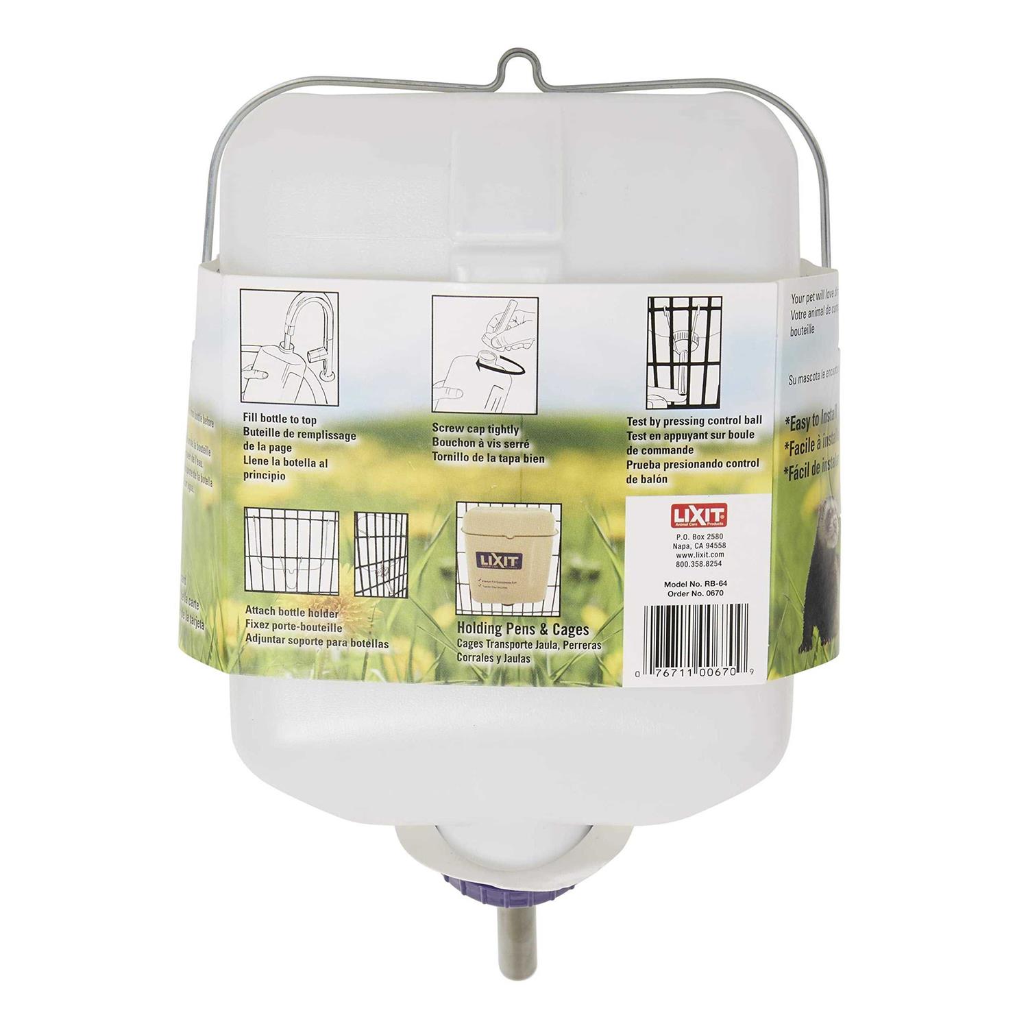 Lixit Wide Mouth Rabbit Water Bottle - Nail Gallerys