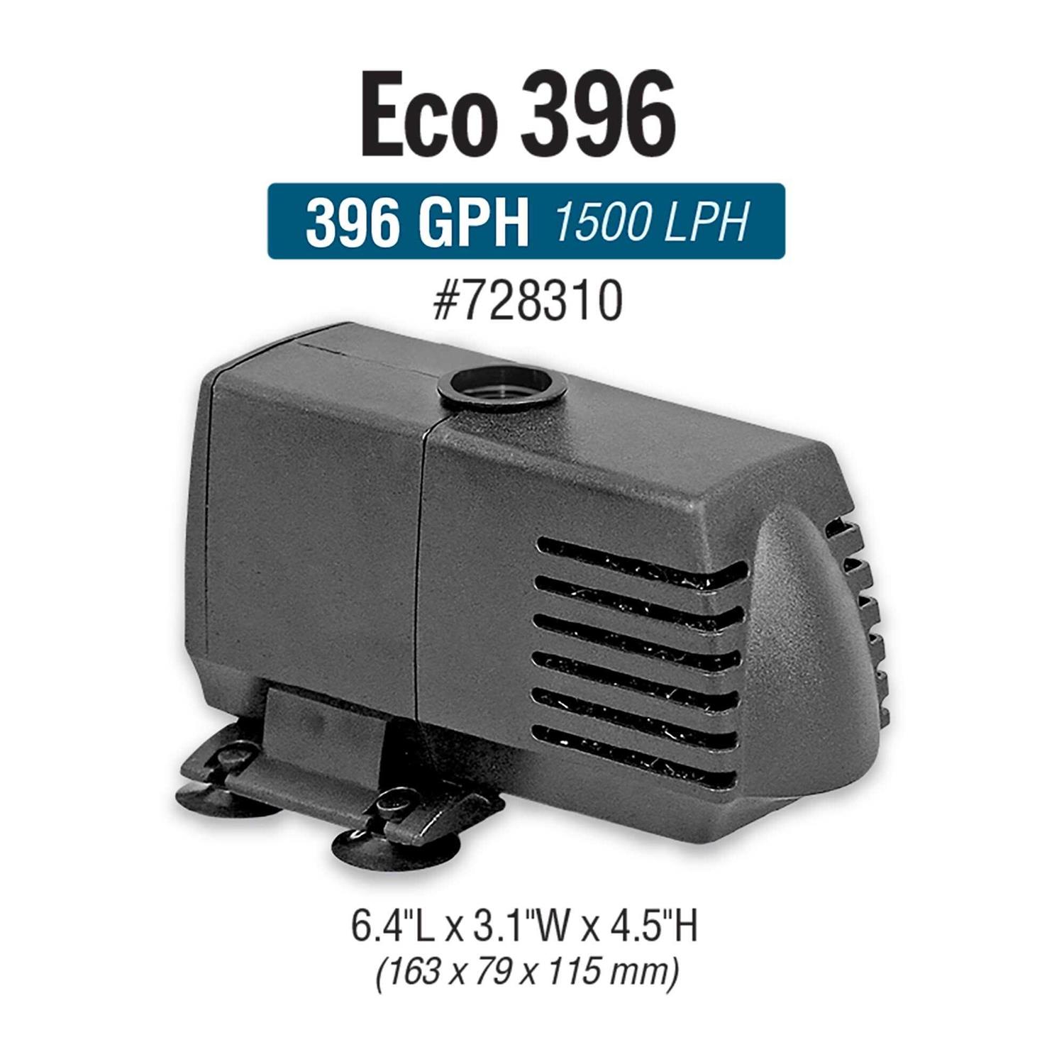 EcoPlus Eco 396 Fixed Flow Submersible/Inline Pump 396 GPH - Nail Gallerys