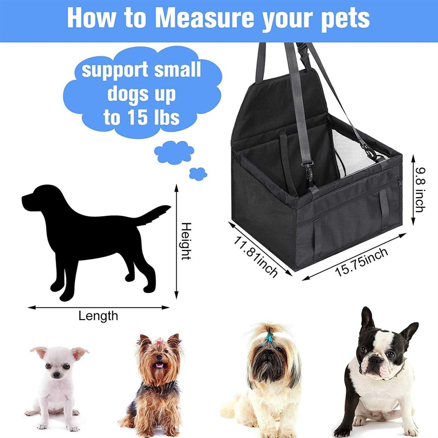 Pet Dog Car Seat, Breathable and Foldable Pet Car Basket, Pet Dog Booster Portable Seat, Suitable for Small and - Nail Gallerys