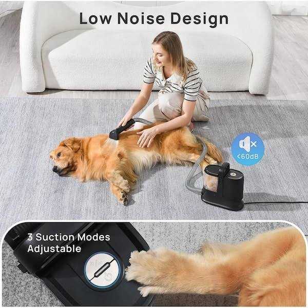 iPettie Pet Grooming vacuum with 6-in 1 Grooming Kit - Nail Gallerys