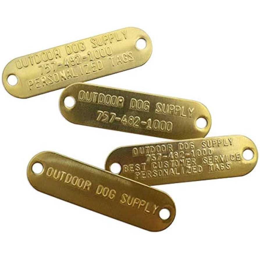 Custom Stamped Brass Dog Collar Name Plate ID Tag - Nail Gallerys