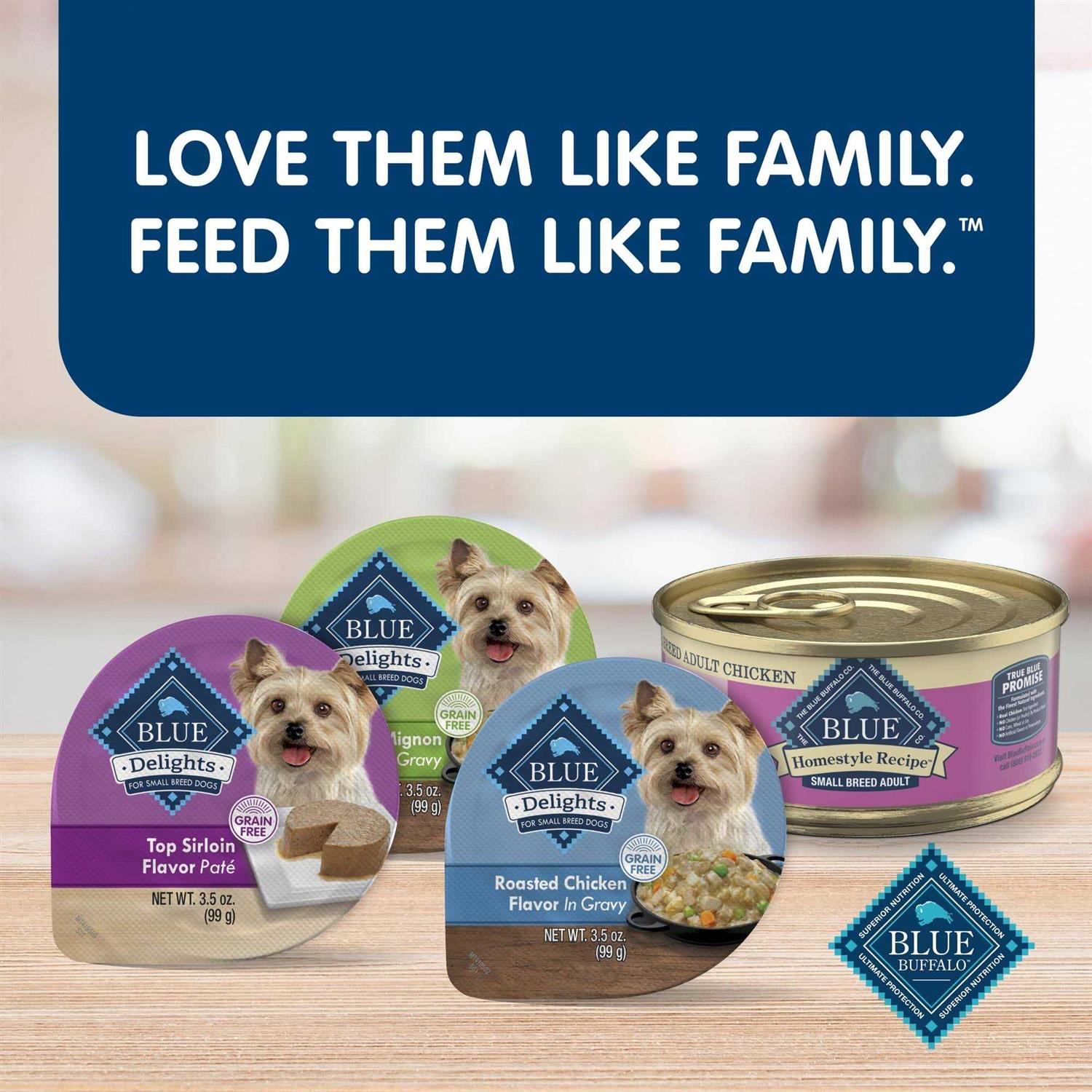 Blue Buffalo Delights Pate Style Grain-Free Chicken Prime Rib & NY Strip Variety Pack Adult Small Breed Wet Dog Food - Nail Gallerys