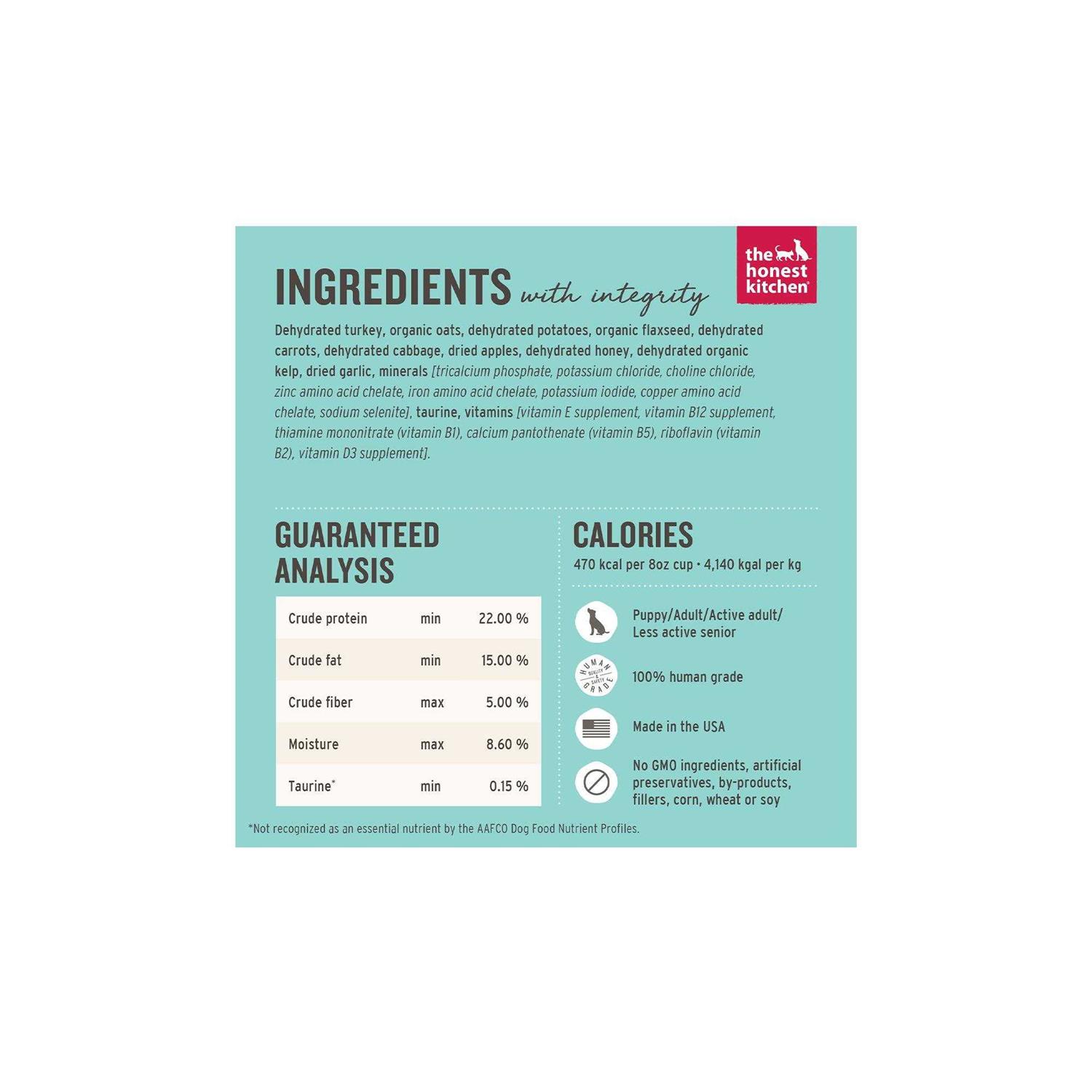 The Honest Kitchen Dehydrated Whole Grain Dog Food Turkey - Nail Gallerys