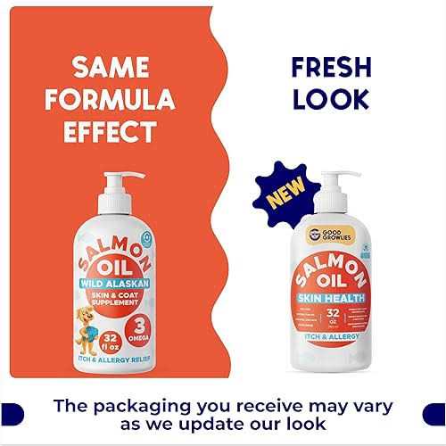 GoodGrowlies Omega 3 Alaskan Salmon Oil for Dogs Dry & Itchy Skin Relief + Allergy Support - Nail Gallerys