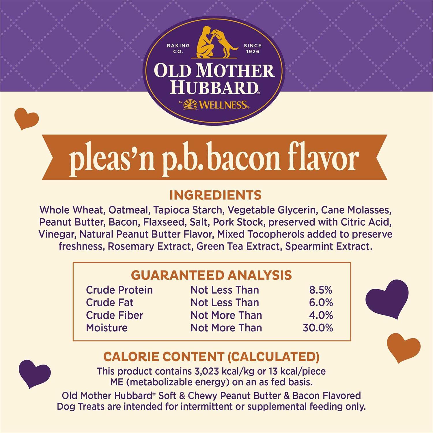 Old Mother Hubbard Soft & Tasty Peanut Butter & Bacon Biscuits Baked Dog Treats Mini - Nail Gallerys