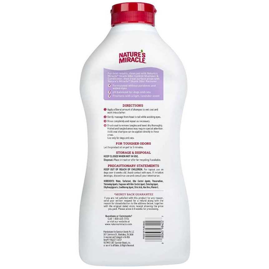 Nature’s Miracle Skunk Odor Control Shampoo & Conditioner Lavender Scent - Nail Gallerys