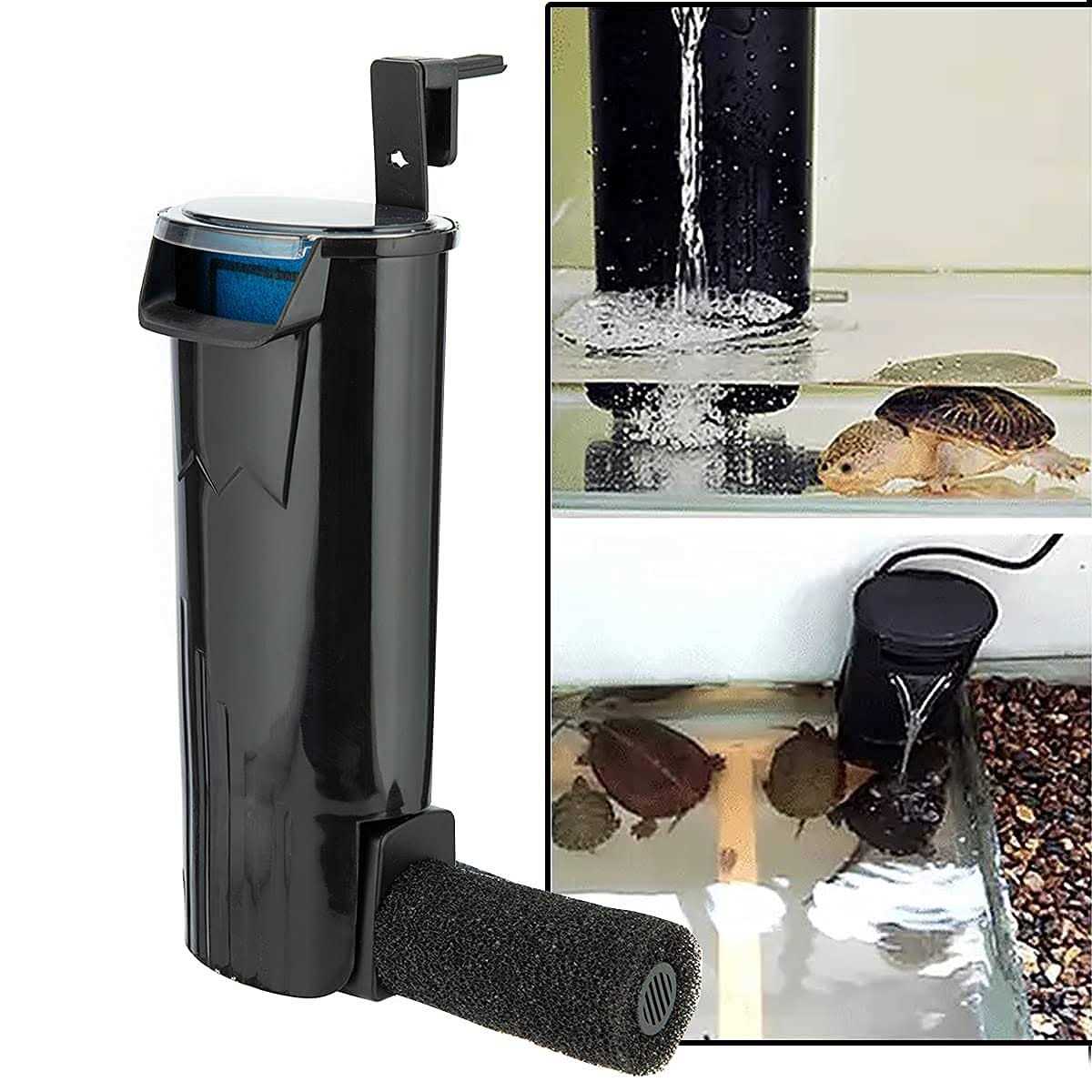 TechnologyMatter Turtle Filter Submersible Low Water Level Waterfall Filter Turtle Tank Aquarium Filter - Nail Gallerys