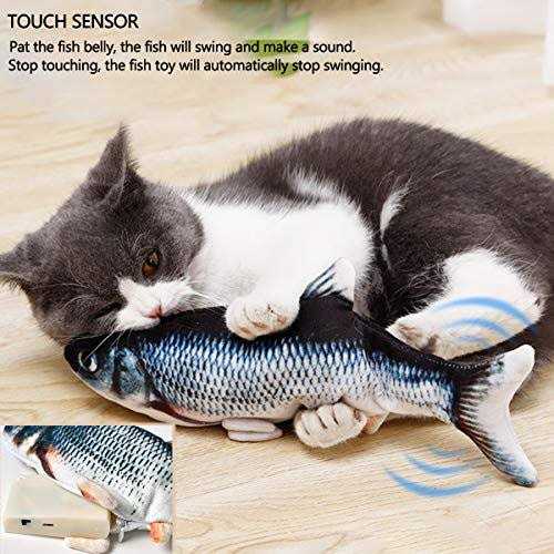 Tocirelo Electric Floppy Fish Cat Toy Moving Cat Kicker Fish Toy 11 Realistic Flopping Fish Dog Toy - Nail Gallerys