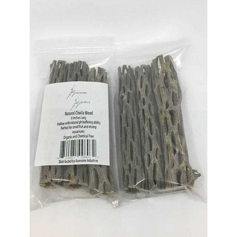 Awesome Aquatic Natural Cholla/Choya Wood 3 Pieces 6 for Shrimp Habitat and Food Treat Hermit Crabs Plecos Aquarium Decoration Lowers pH Hideouts and - Nail Gallerys
