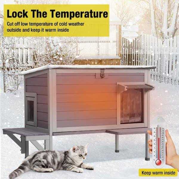 aivituvin Insulated Outdoor Cat House Warm Liner Inside AIR91-IN - Nail Gallerys