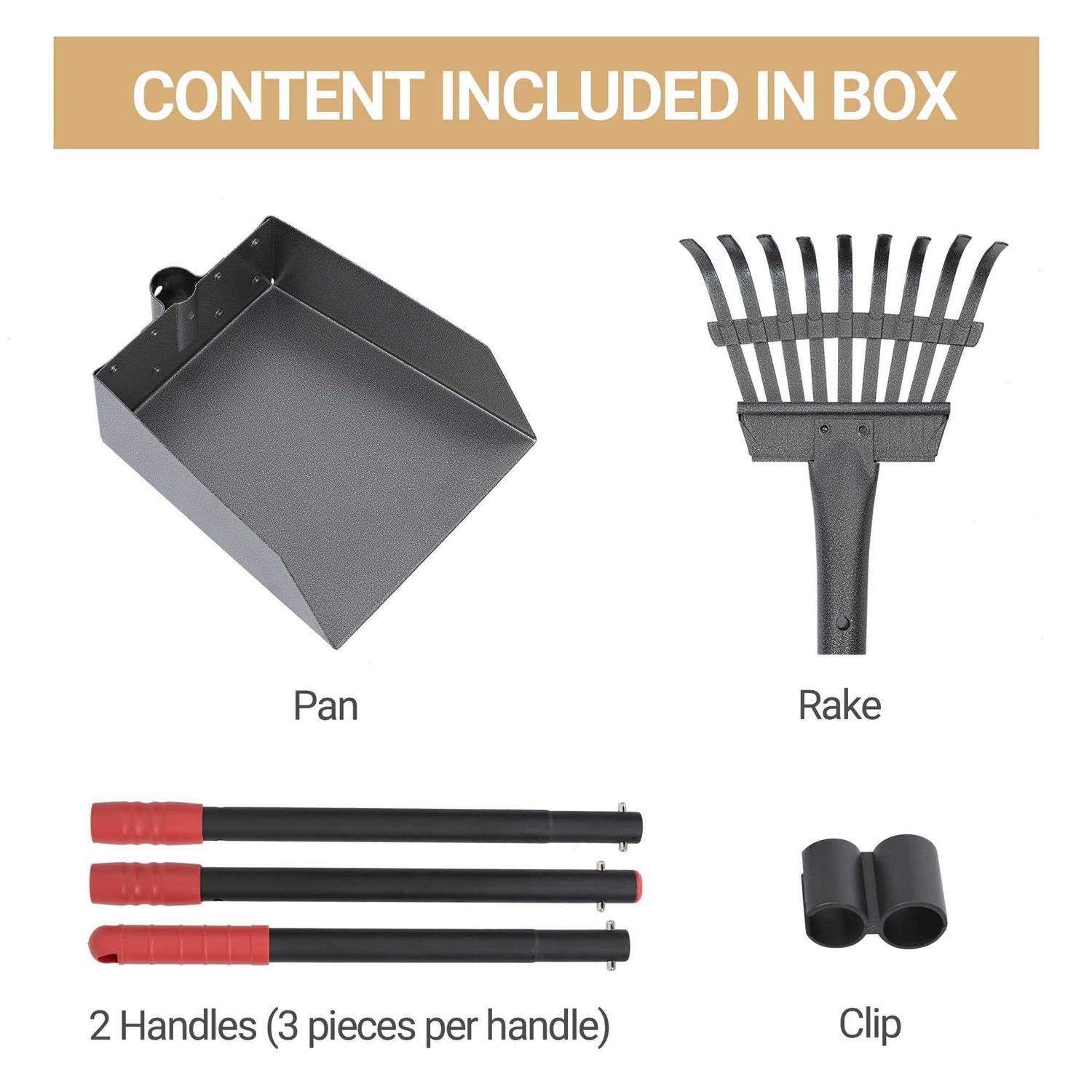 Heeyoo Dog Pooper Scooper, Dog Poop Tray and Rake Set - Nail Gallerys