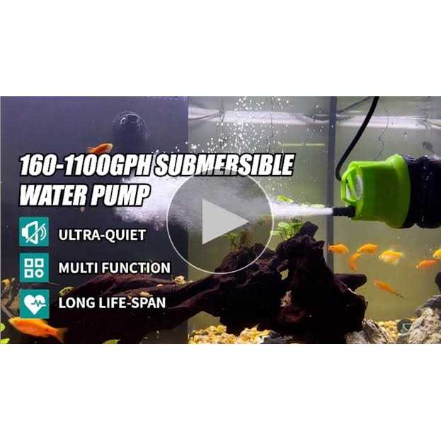 FREESEA GPH Submersible Water Pump for Pond Aquarium Hydroponics Fish Tank Fountain Waterfall - Nail Gallerys