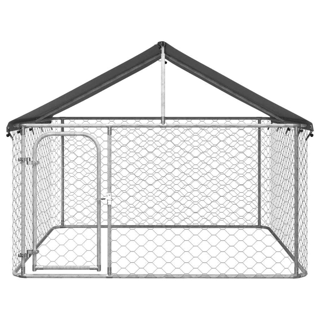 vidaXL Outdoor Dog Kennel with Roof - Nail Gallerys