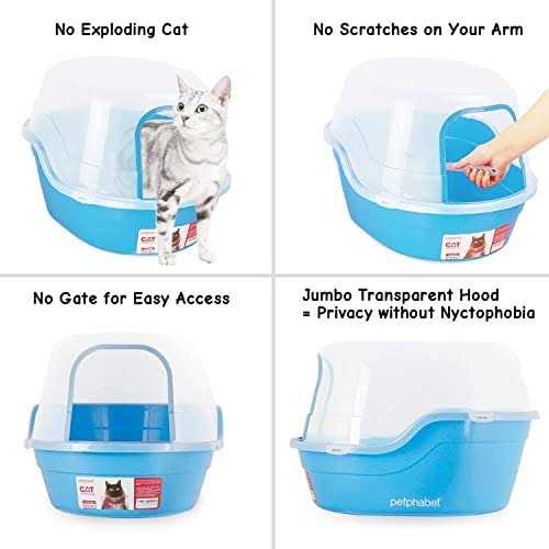 Petphabet Jumbo Hooded Cat Litter Box - Nail Gallerys